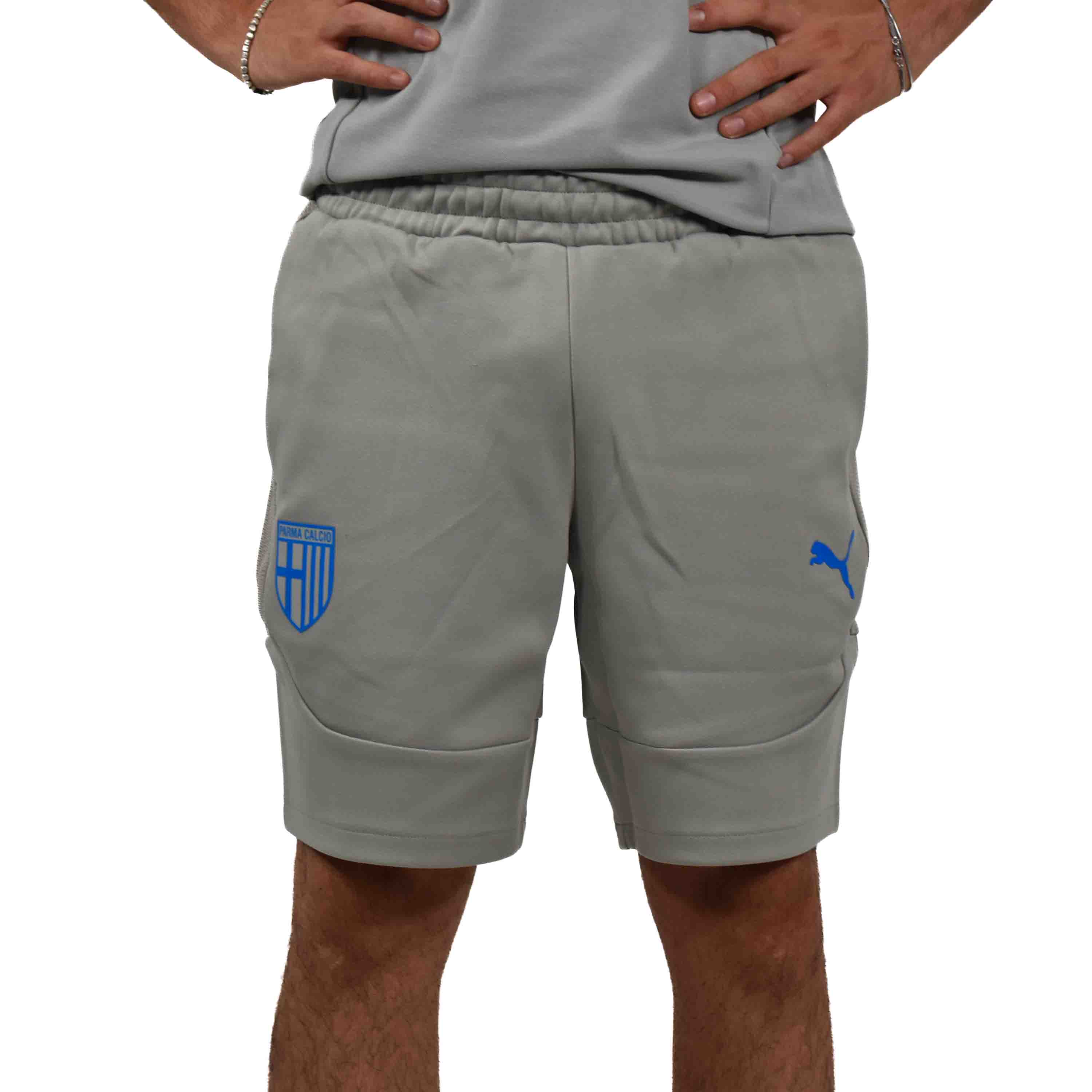 Bermuda EvoStripe Smokey Gray-Ultra Blue - Parma Calcio