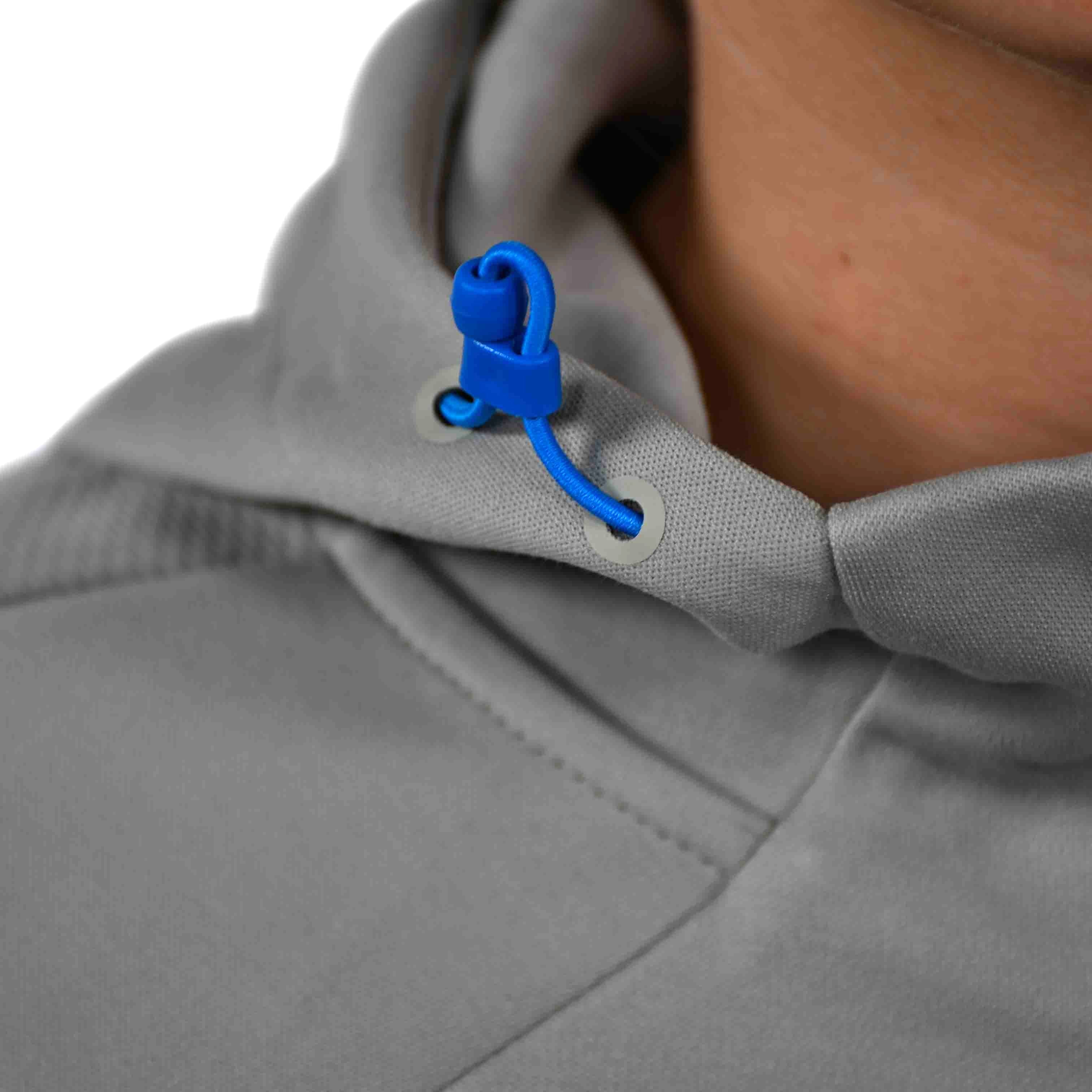 Felpa Woman Hooded Evostripe Zip Smokey Gray-Ultra Blue - Parma Calcio