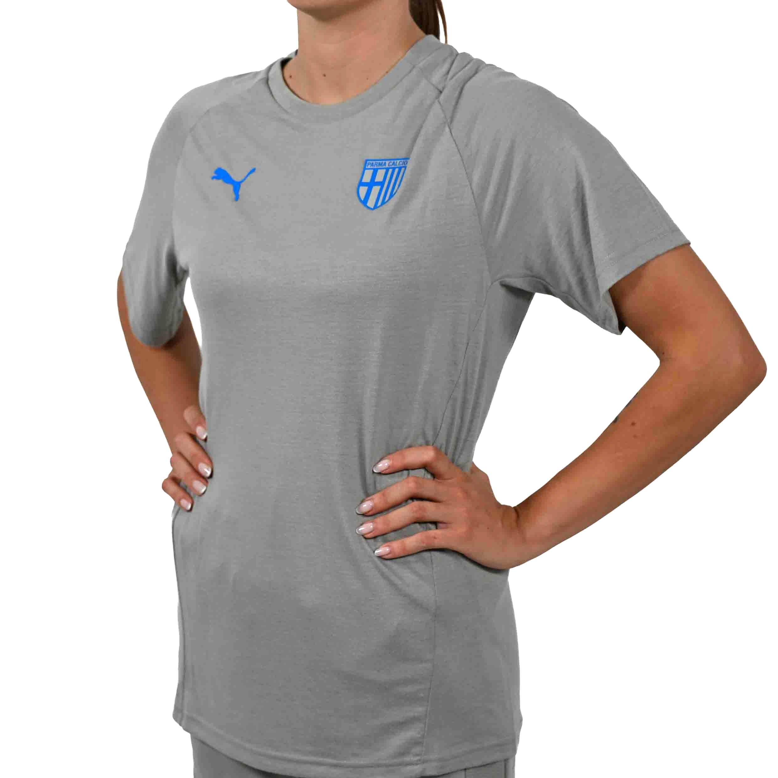 T-Shirt Woman EvoStripe Smokey Gray-Ultra Blue - Parma Calcio