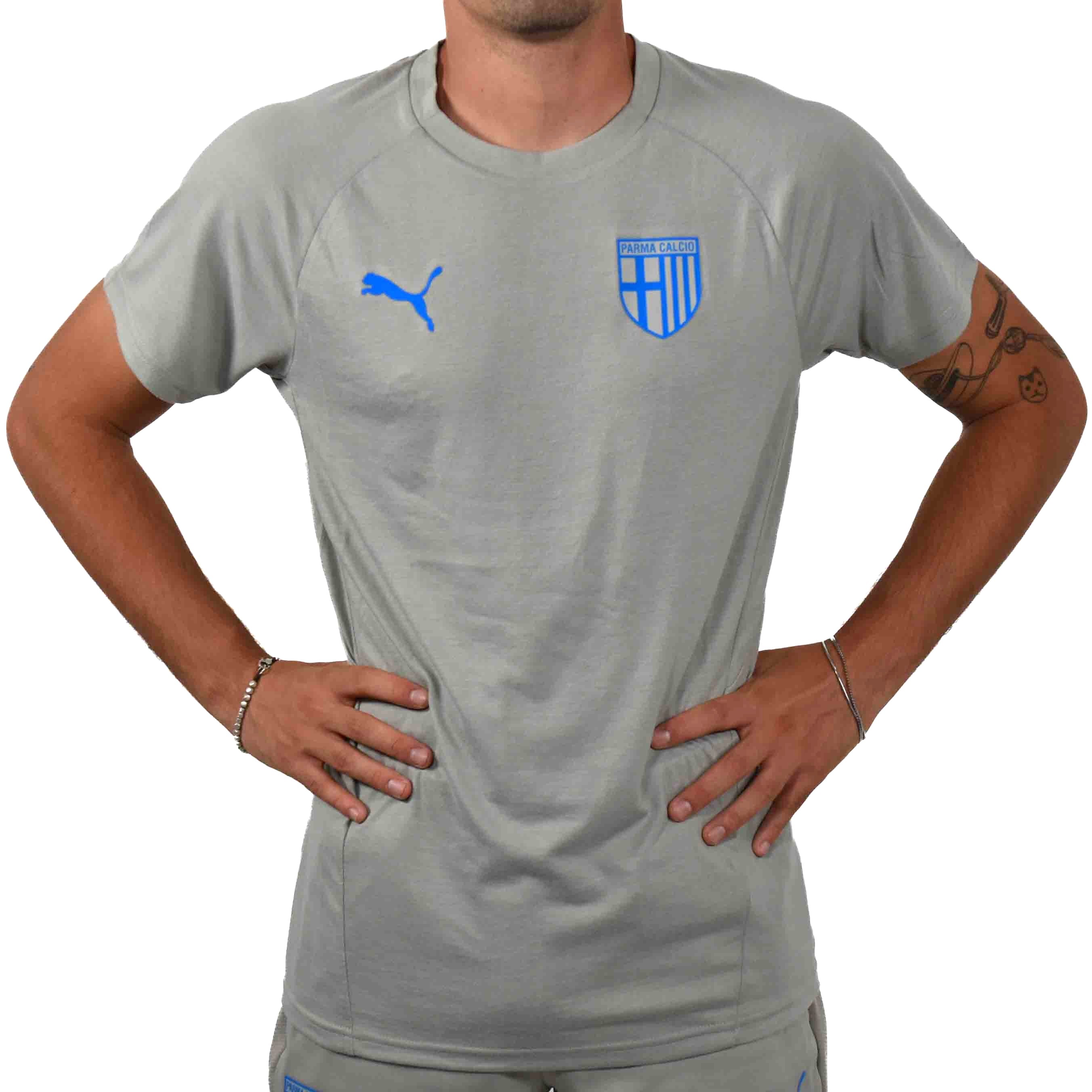 T-Shirt EvoStripe Smokey Gray-Ultra Blue - Parma Calcio