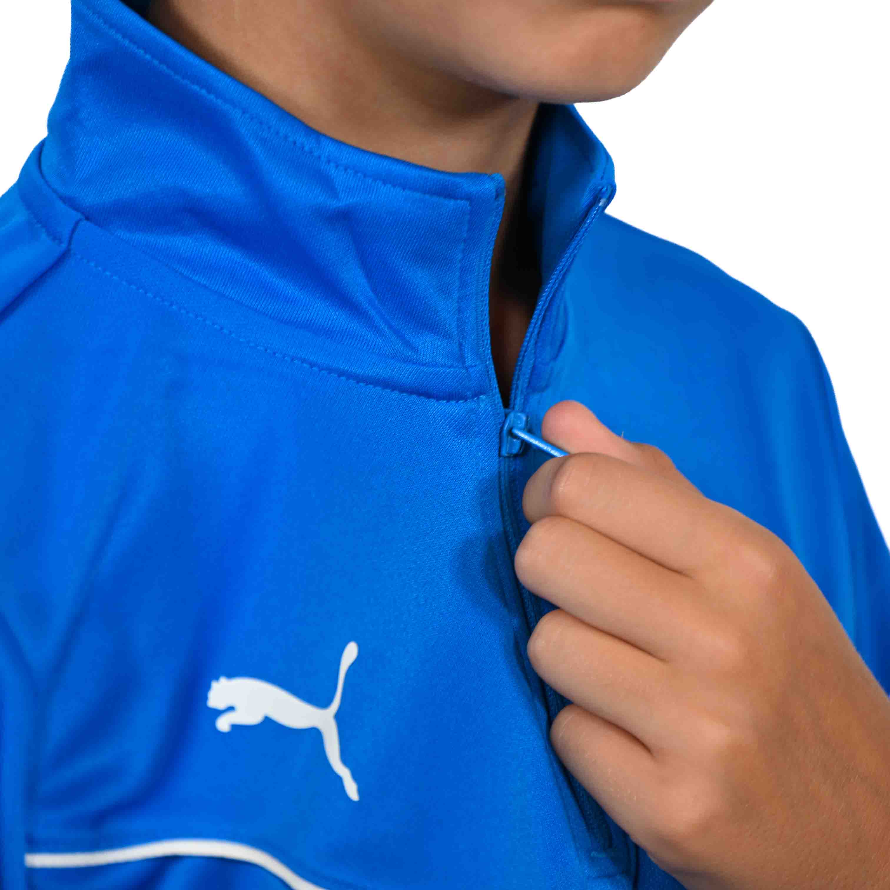 Felpa Junior 1/4 Zip Training Electric Blue - Parma Calcio