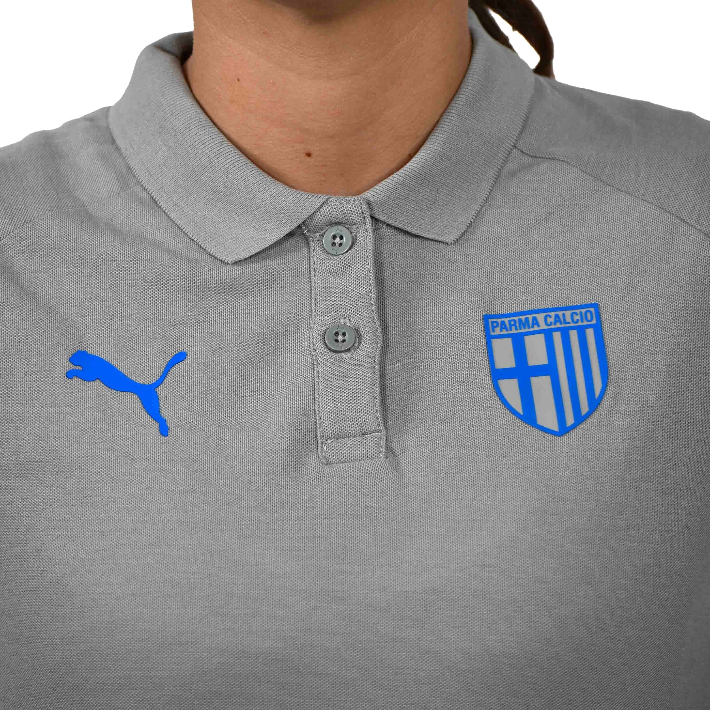 Polo Woman EvoStripe Smokey Gray-Ultra Blue - Parma Calcio
