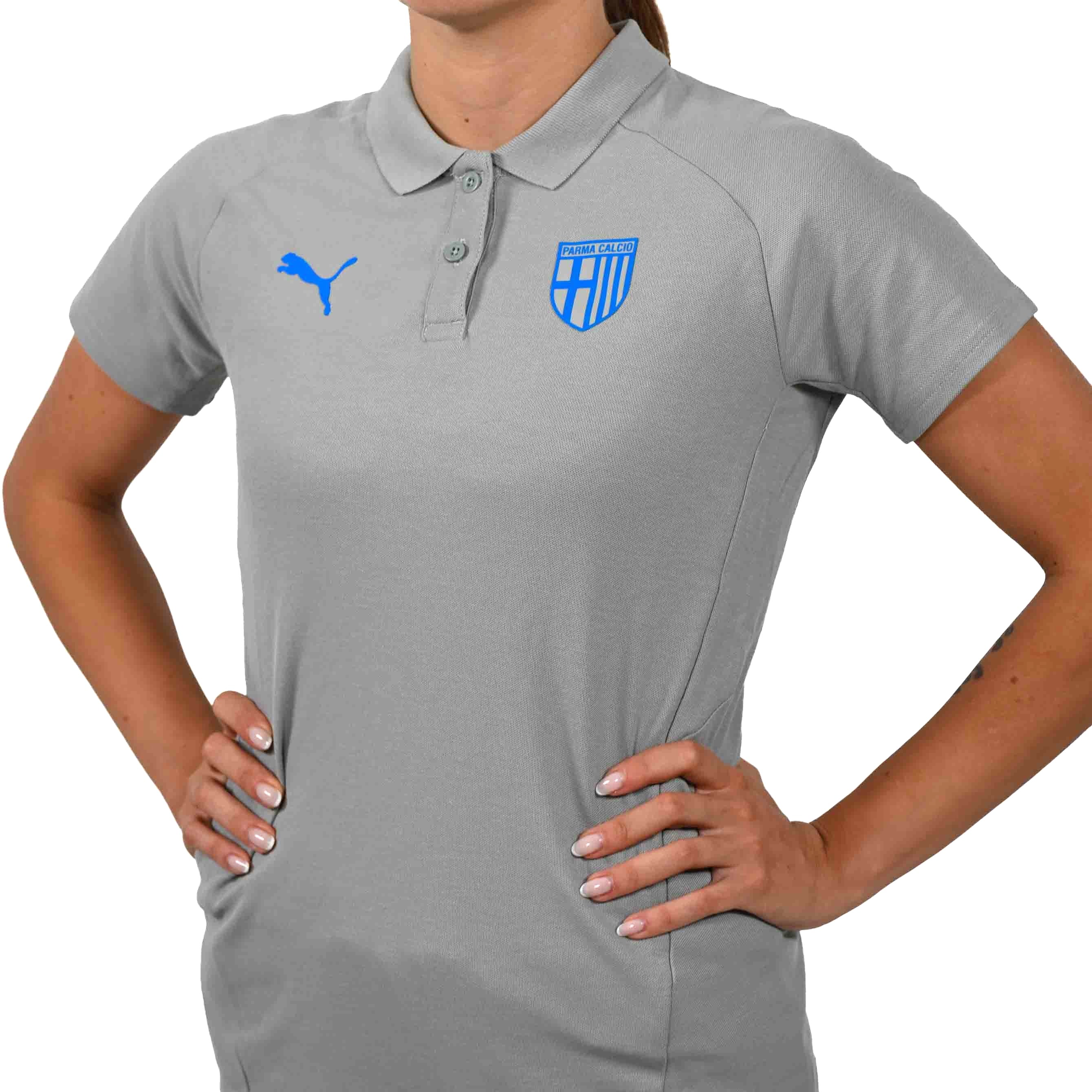 Polo Woman EvoStripe Smokey Gray-Ultra Blue - Parma Calcio