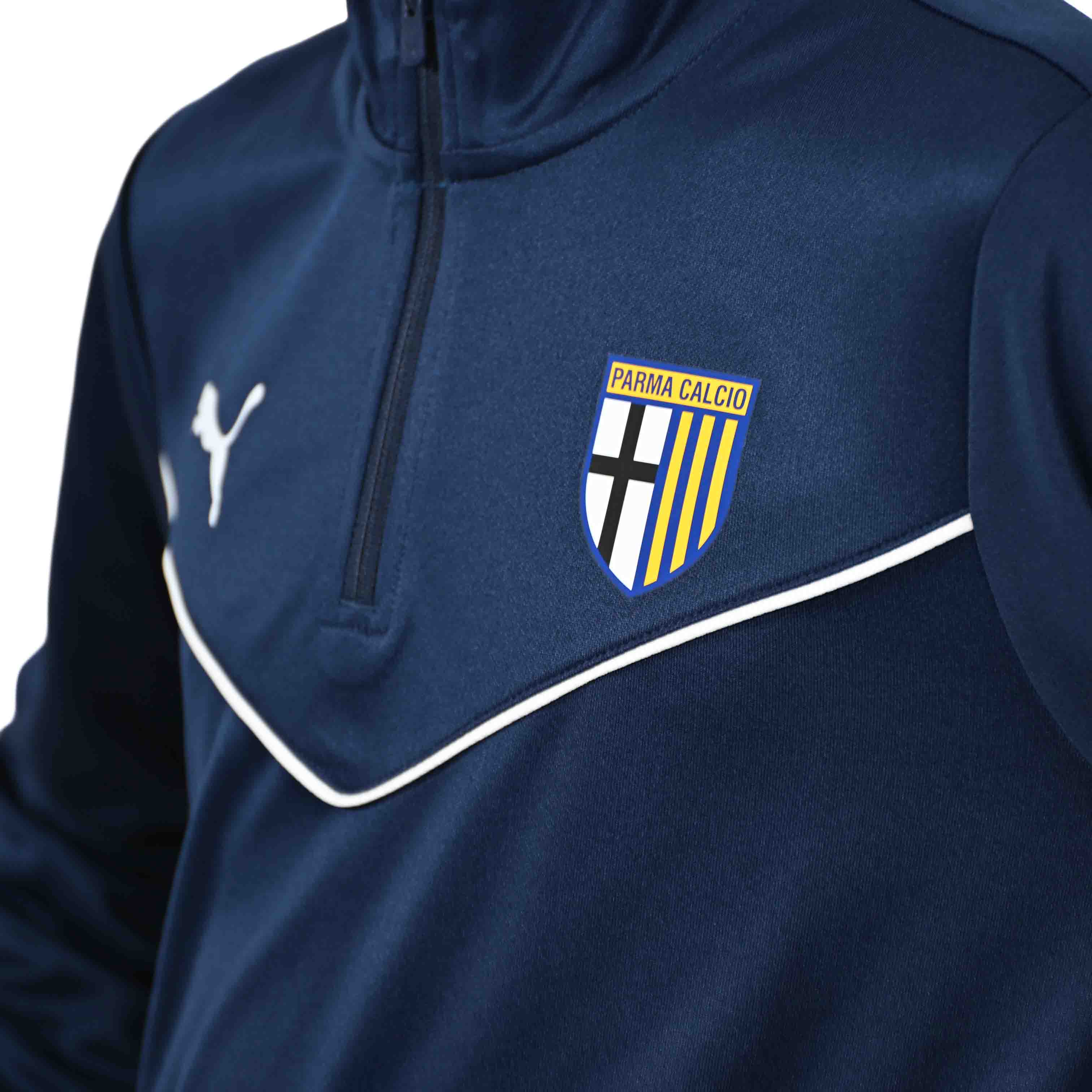 Felpa Junior 1/4 Zip Training Blu Navy - Parma Calcio