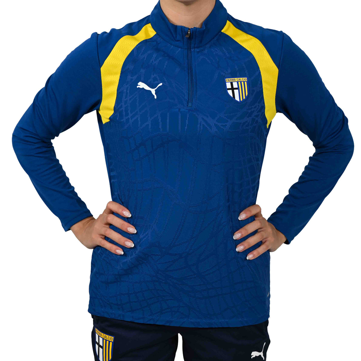Felpa Woman 1/4 Zip Training Clyde Royal - Faster Yellow - Parma Calcio