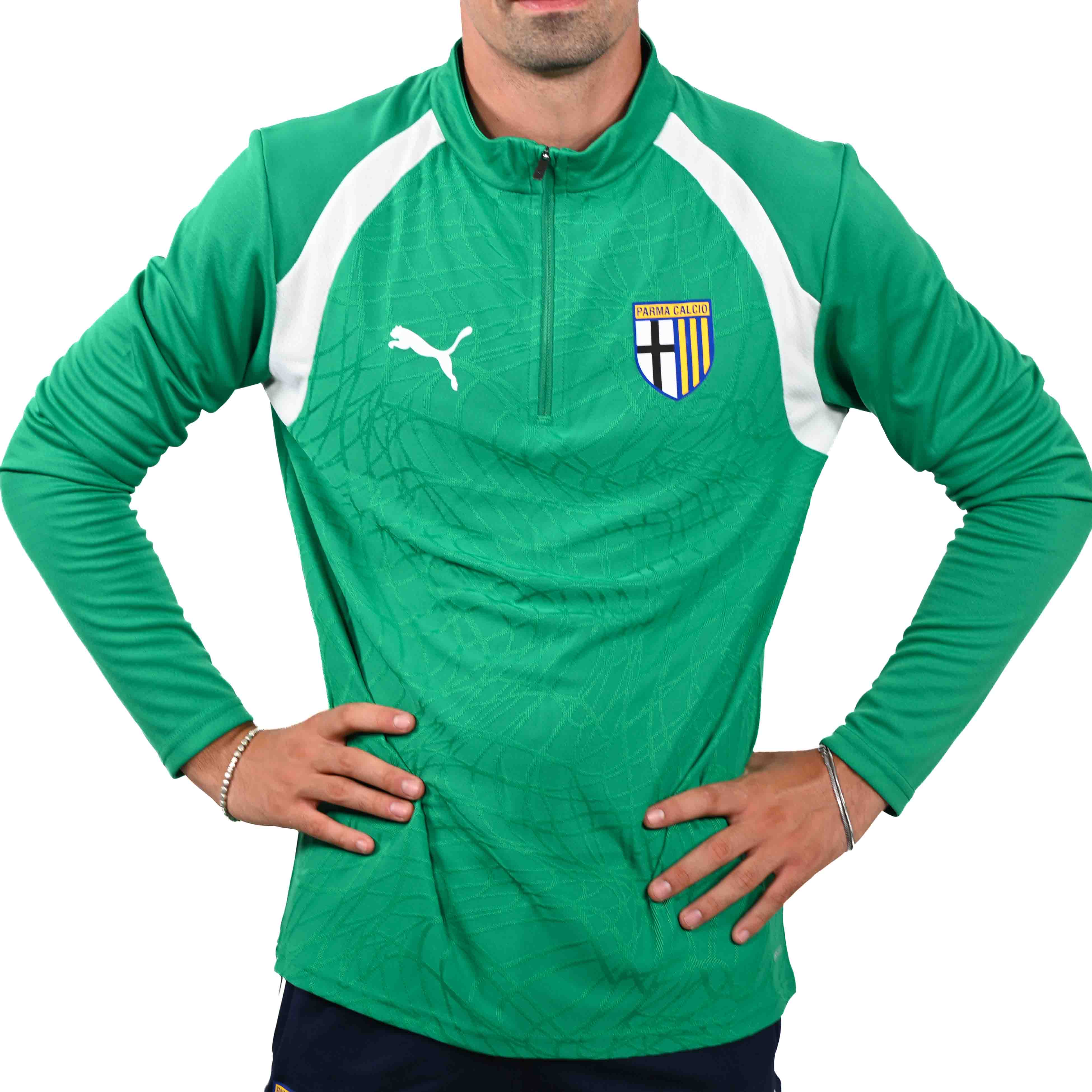 Felpa 1/4 Zip Training Sport Green - Parma Calcio
