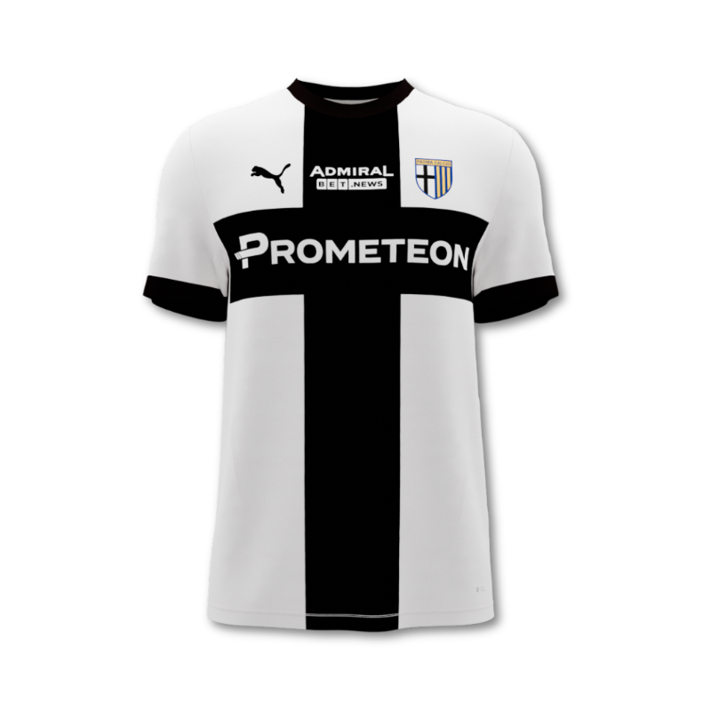 immagine modello 3D maglia gara home bambino Parma Calcio