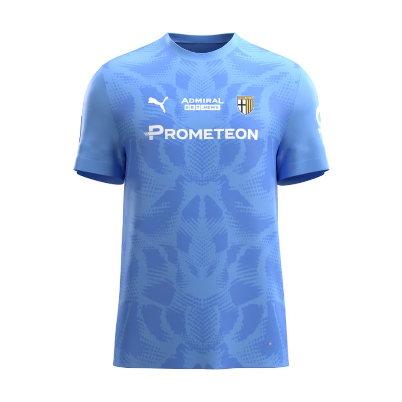 Maglia gara portiere colore light blue con sponsor 