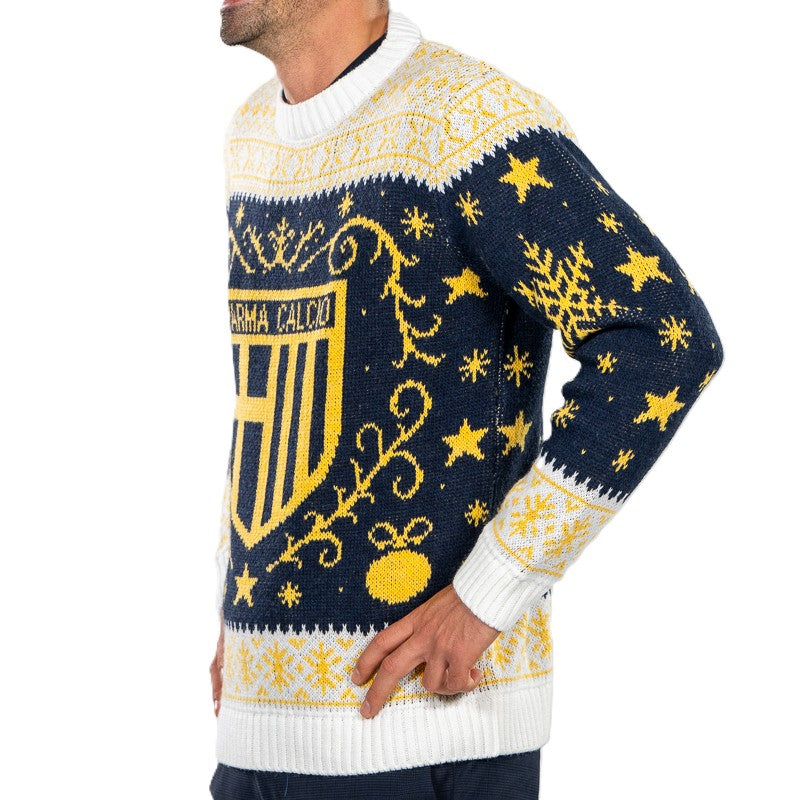 Blue and White Christmas Sweater 25/26 - Parma Calcio