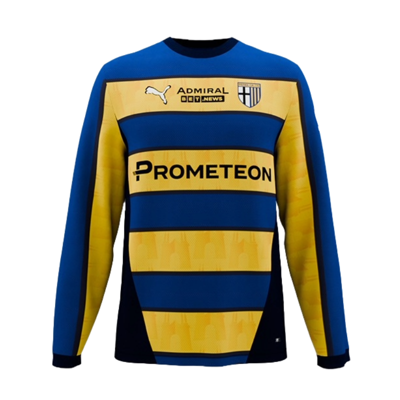 modello 3D maglia away manica lunga uomo giallo blu parma calcio