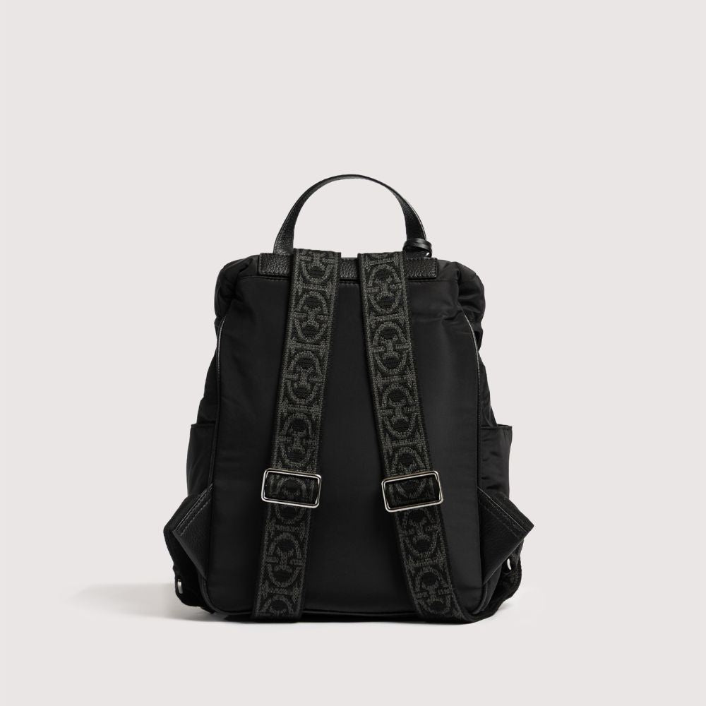 Zaino Coccinelle x Parma Calcio in tela e pelle nero