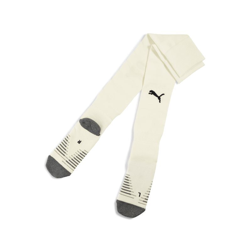 Calzettoni gara Home warm white con logo puma nero ricamato