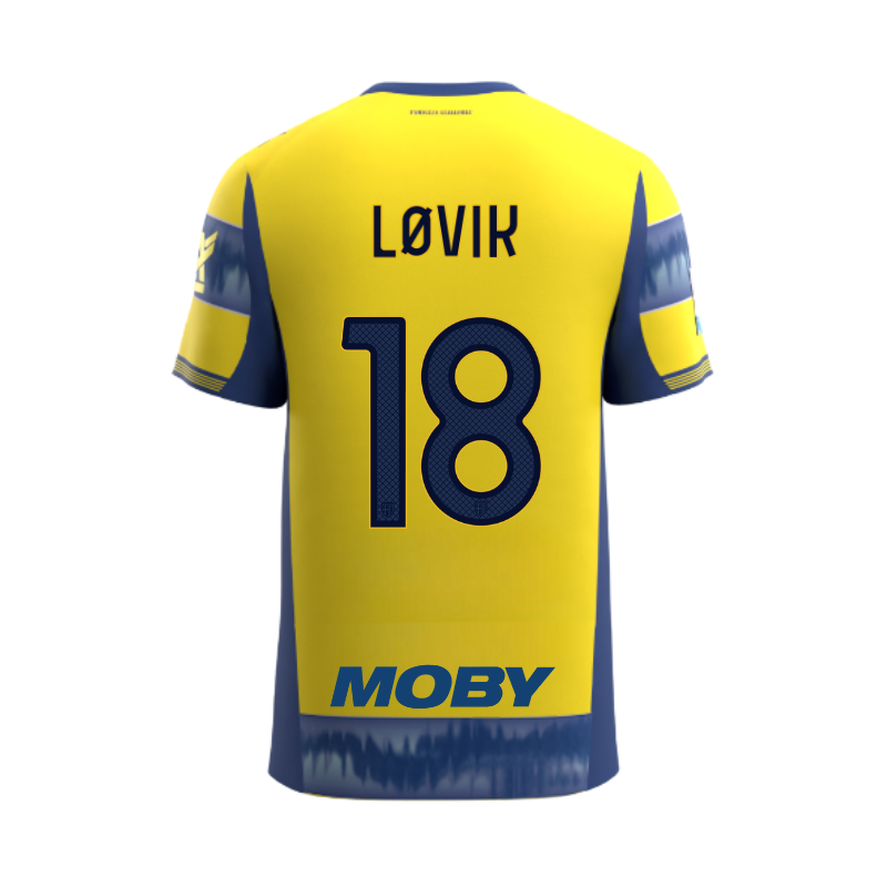 Maglia Junior Gara Parma Calcio Away 25/26 Løvik 18
