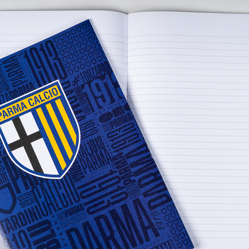 Quaderno a righe texture blu - Parma Calcio